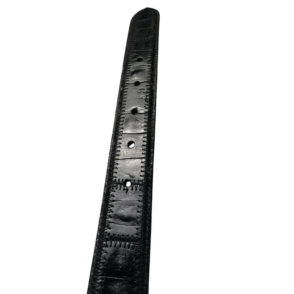 Bespoke Black Genuine Crocodile 1.25 Inch Width Mens Belt Size 36 NWOT USA